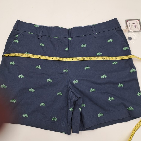 Cambridge Navy Blue Shorts Lime Embroidered Bicycles 12 - Picture 7 of 12